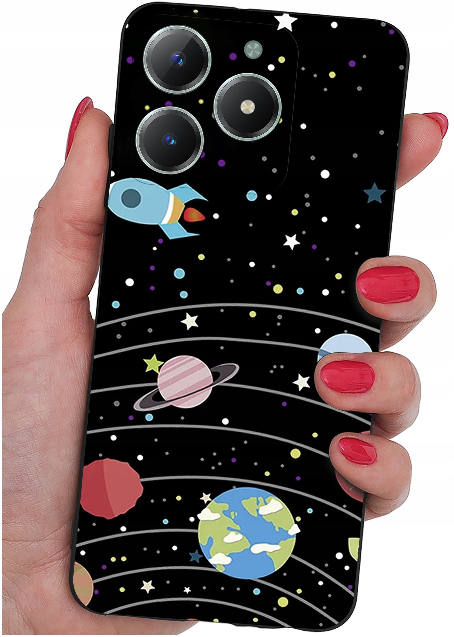 Etui do Realme C61 | C63 WZORY |SILIKONOWE MATT CASE + SZKŁO 9H