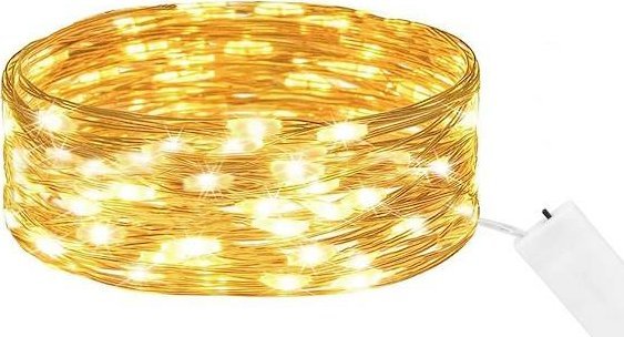 Lampki choinkowe Springos 10 LED białe ciepłe