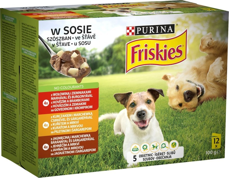 PURINA Friskies Karma dla psów w sosie 12x85g