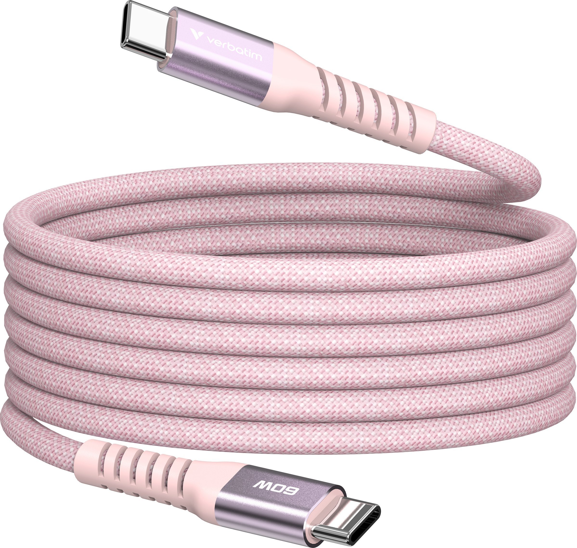 Kabel USB Verbatim USB-C - USB-C 1.2 m Różowy (31853)