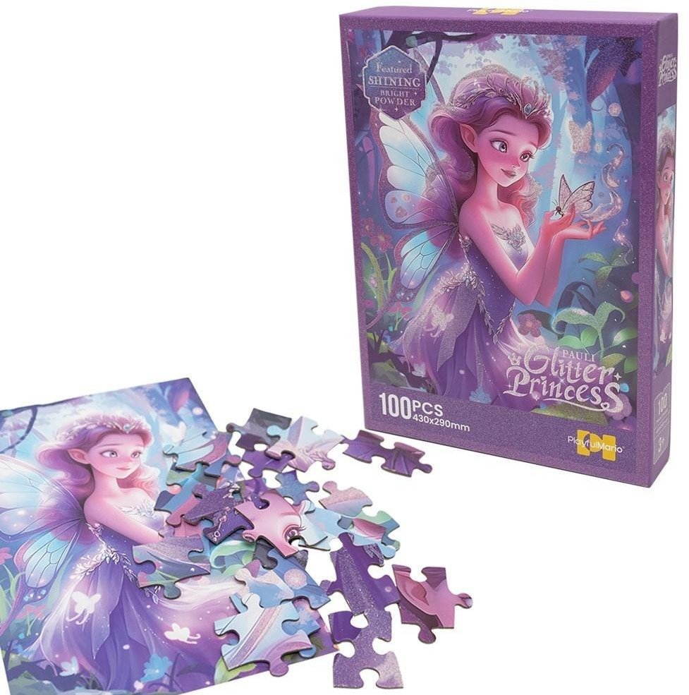 Puzzle z brokatem księżniczka 100 elementów