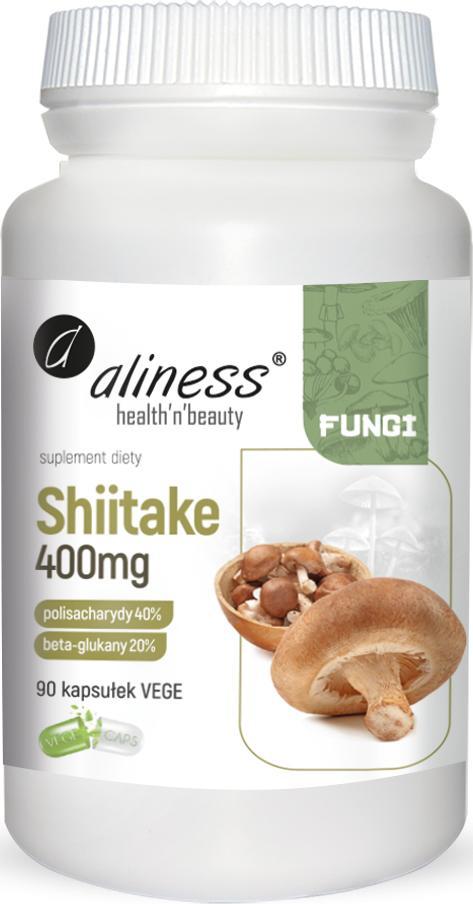 Aliness ALINESS Shiitake ekstrakt 40/20, 400mg x 90 Vege caps. one size