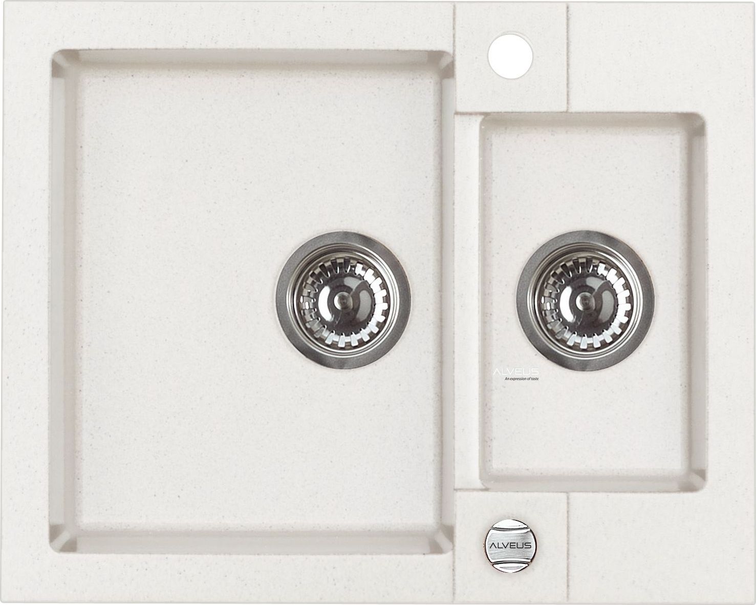 Zlewozmywak Alveus Rock 80 granitowy biały