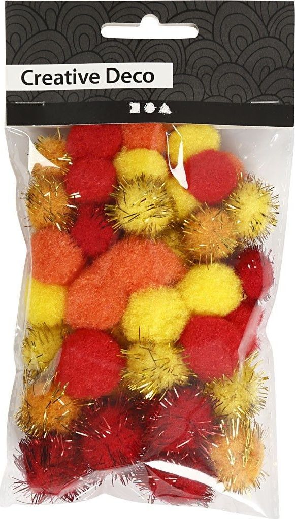 Creativ Company Pompony D: 15+20 mm Zestaw Rudy