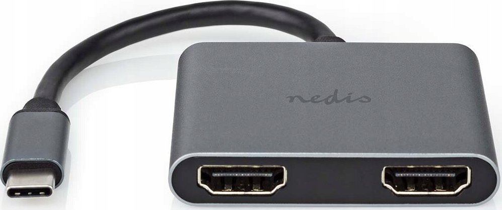 Adapter USB Nedis Nedis USB-C™ Adapter USB 3.2 Gen 1 | USB-C™ Stecker | 2x HDMI™ | | 4K@30Hz | 0.10 m | Rund | Vernickelt | PVC | Schwarz | Box