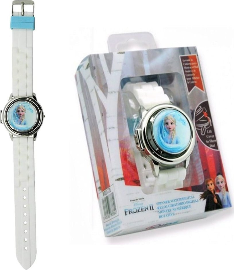 Euroswan Zegarek na rękę cyfrowy Kraina Lodu ze spinnerem