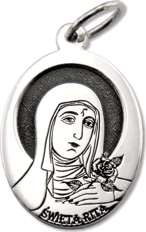 WĘC - Twój Jubiler Medalik srebrny z wizerunkiem św. Rity MED-RITA-01