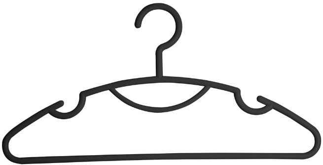 Drebju pakaramie 10 gab. plastmasas Daphne 42x0 8x21cm melni 8000303317791