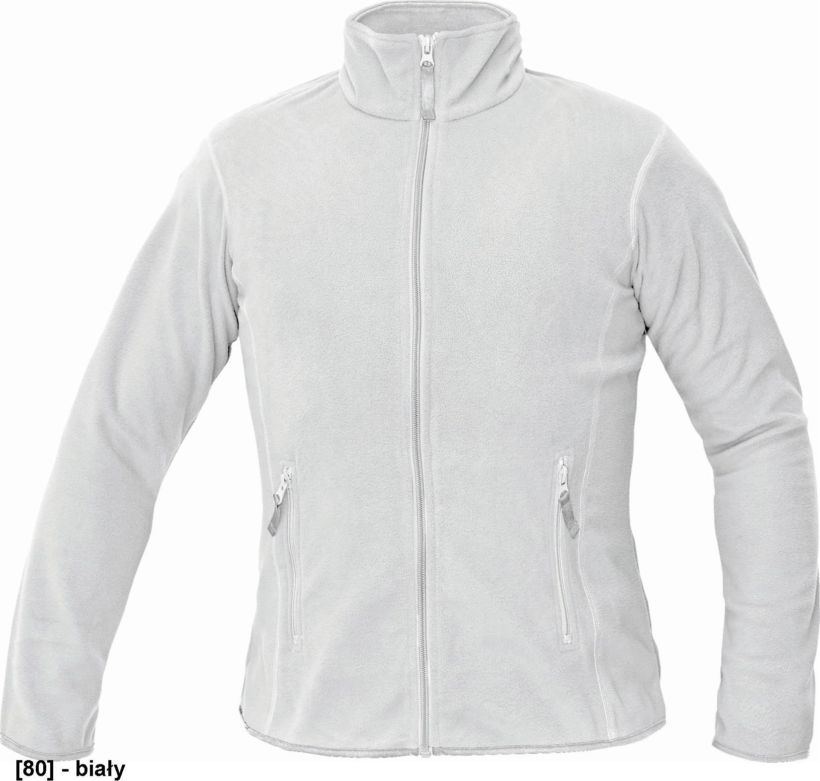CERVA GOMTI Damski polar z mikropolaru z kołnierzem - 100% poliester, 180g/m2 - biały XXL