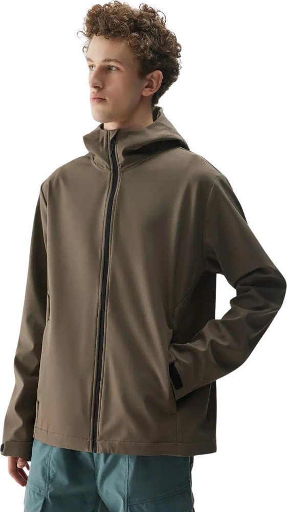 Kurtka męska softshell 4F M324 brązowa 4FWSS25TSOFM324 81S L