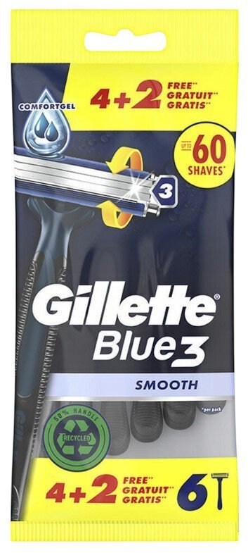 Maszynki Gillette Blue 3 Smooth 4 2szt