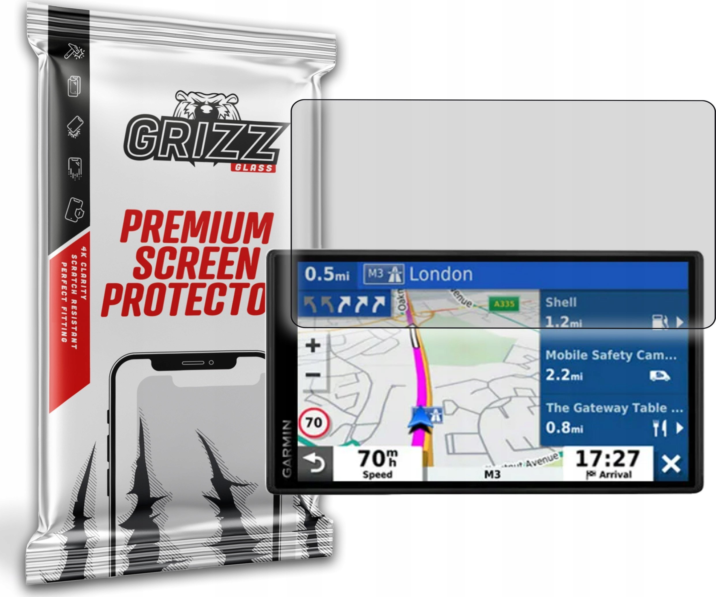 GrizzGlass Folia matowa GrizzGlass PaperScreen do Garmin DriveSmart 55 Live Traffic