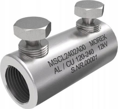 MOREK Złączka śrubowa MSCL240 Al/Cu 120-240mm² 12kV 2xśruba aluminiowa zrywalna MSCL2402A00