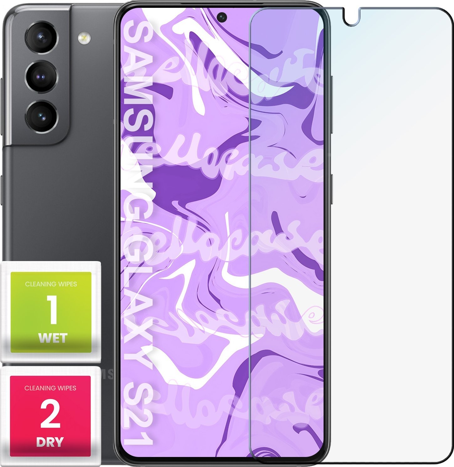 Hello Case Szkło Hartowane do Samsung Galaxy S21 (szybka 9H, płaskie 2.5D, ochronne)