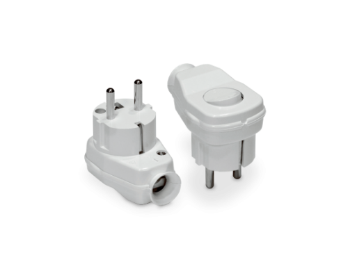 Powstaniec Wtyczka kątowa AWA-Ł z wyłącznikiem 16A 2P+Z biała (1131-231-000-180)