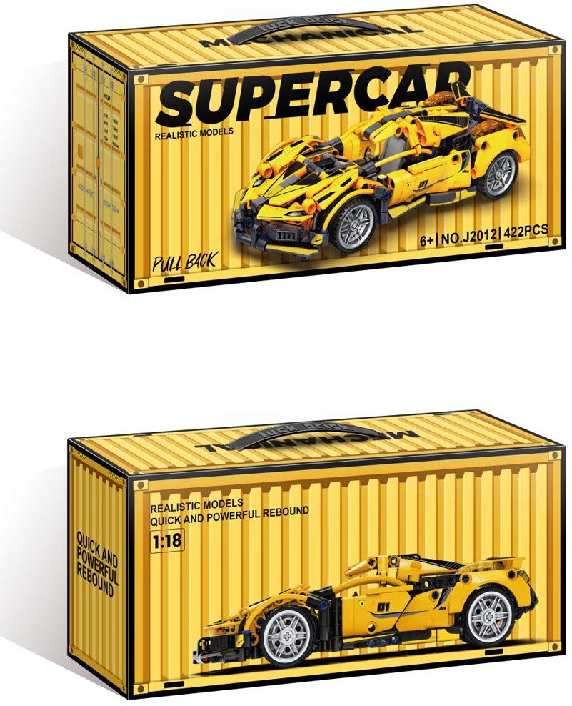 Zestaw Klocków Auto Sportowe Żółte 422el. EDUKAMP