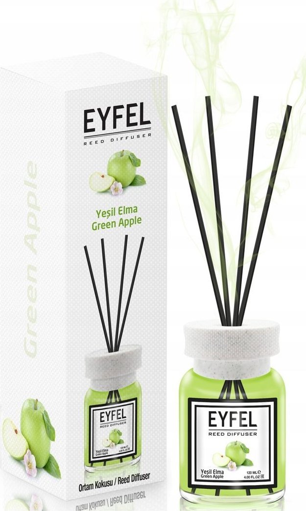 Eyfel Dyfuzor zapachowy z patyczkami Zielone Jabłko 120ml