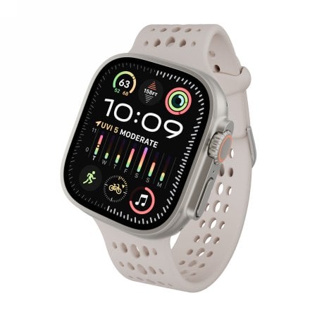 Decoded Silicone Ares O Band - silikonowy pasek do Apple Watch 44/46/49 mm (clay)