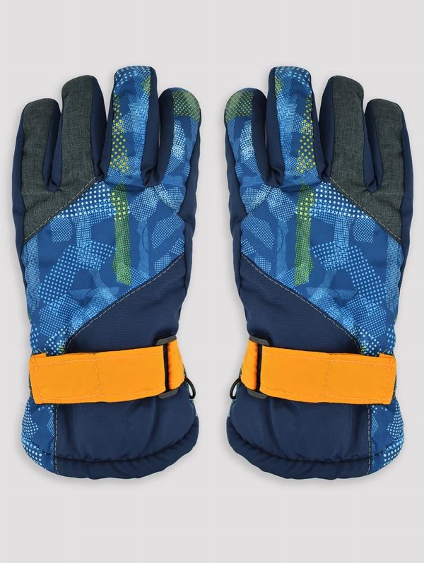Rękawiczki narciarskie 5P chłopięce niebieskie 16