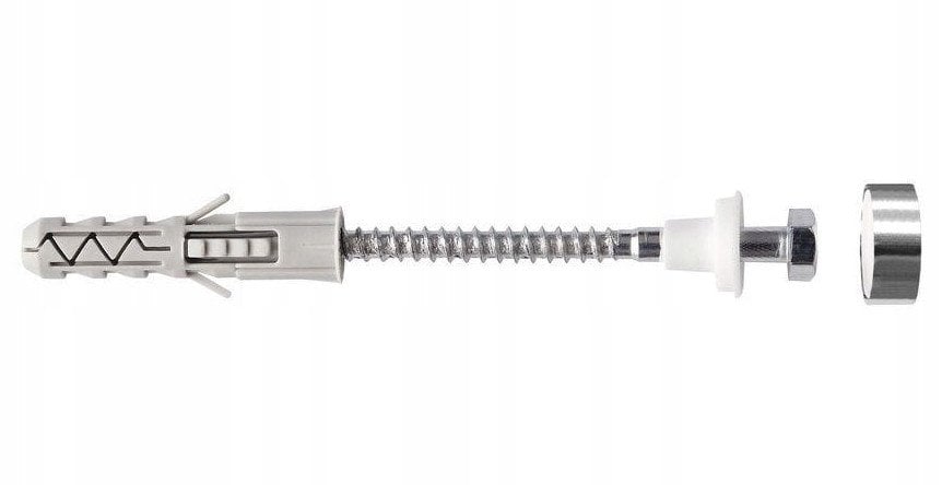 WC PAN FIXING KIT 10X80 GREY 2PCS (40)