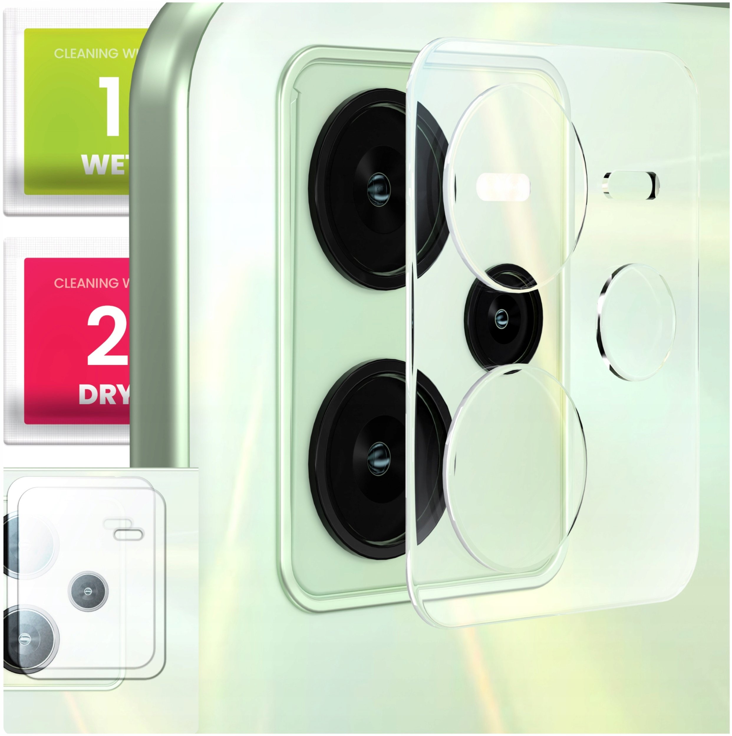 2-PAK Szkło Na Aparat Do Realme C35 (Hartowane, Ochronne, Na Obiektyw, 9H)