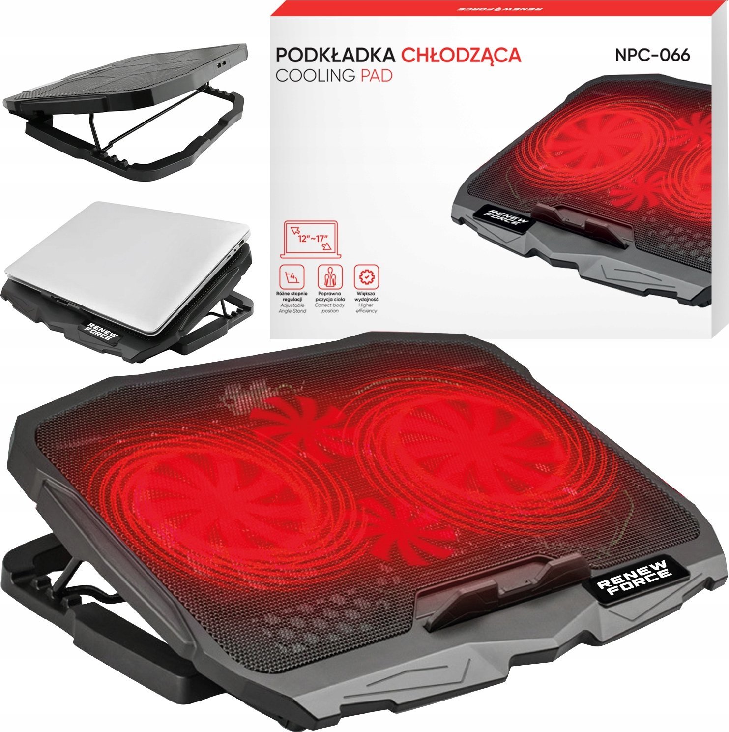 PODKŁADKA CHŁODZĄCA POD LAPTOPA NCP-066