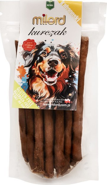 Przysmak dla psa Milord Kabanosy z kurczaka 80 g