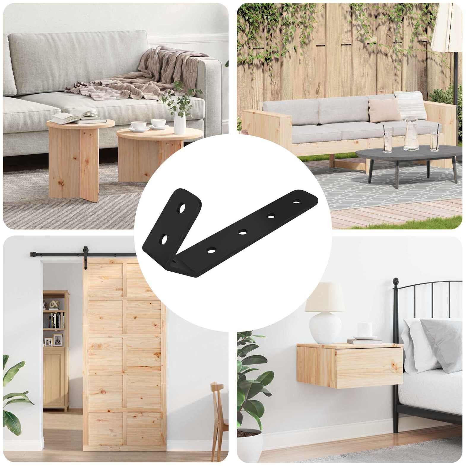 vidaXL Haczyki 12 pcs Czarny M5 x 110 mm Żelazo