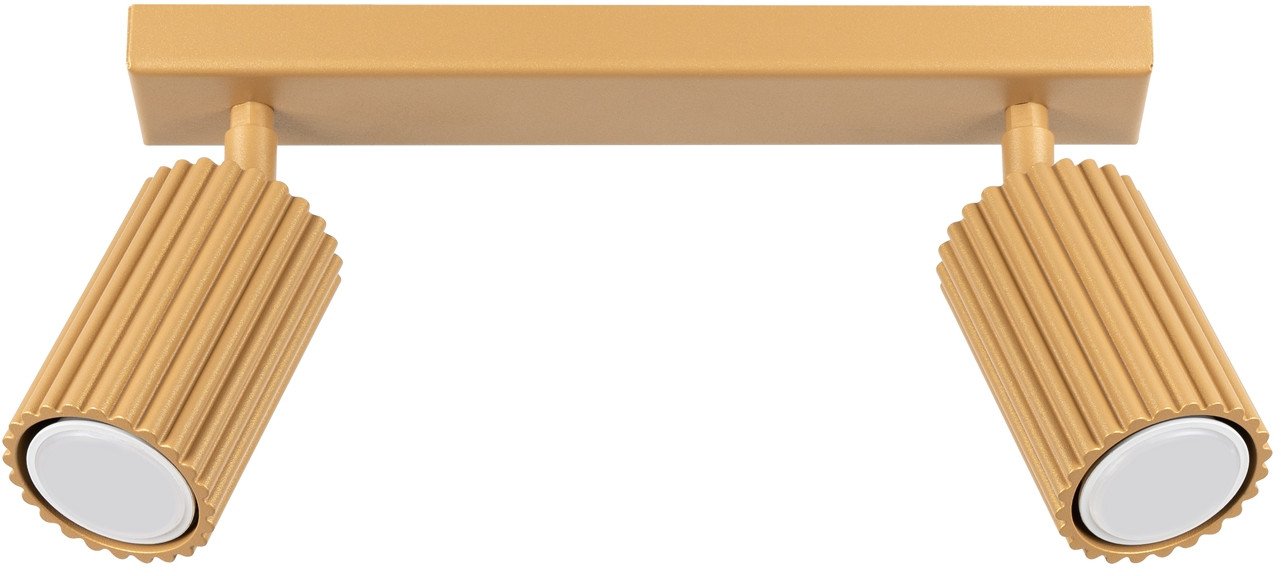 Plafon Karbon 2 Złoty Gu10 Max 10W Ledw Sollux Lighting