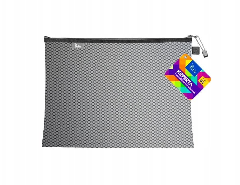 Koperta B5 z suwakiem metalowym czarna BT608-V tetis