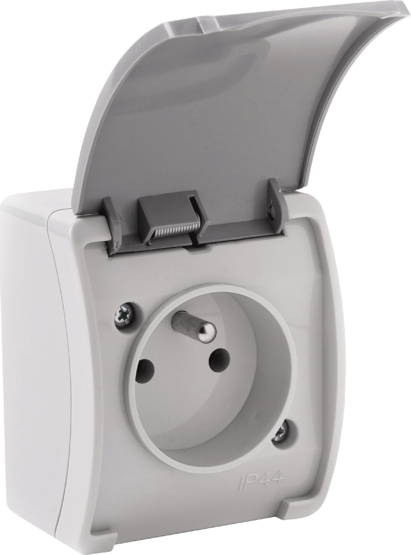 Orno Gniazdo pojedyncze 2P+Z AQUATIC, IP44, szaro-grafitowe, 10 szt.