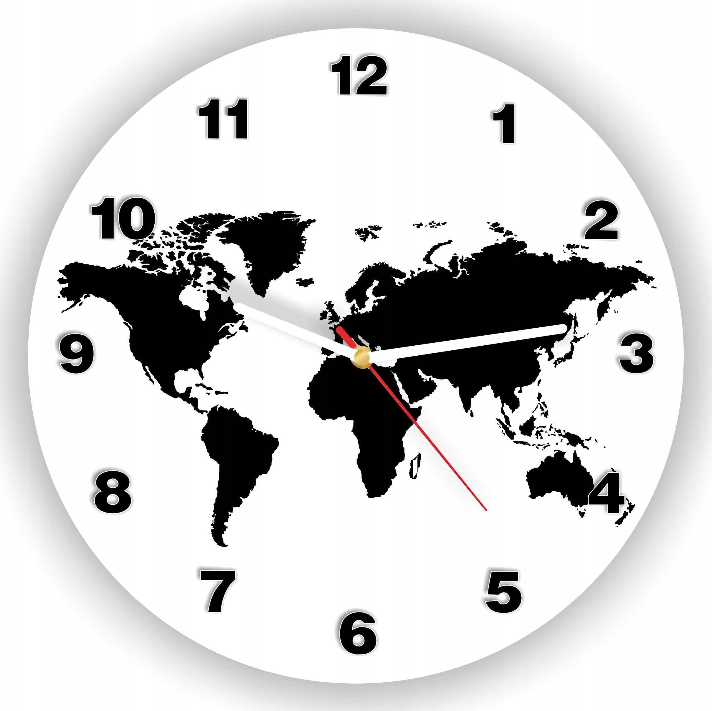 naSciane Zegar ścienny mapa świata kula ziemska podróżnika