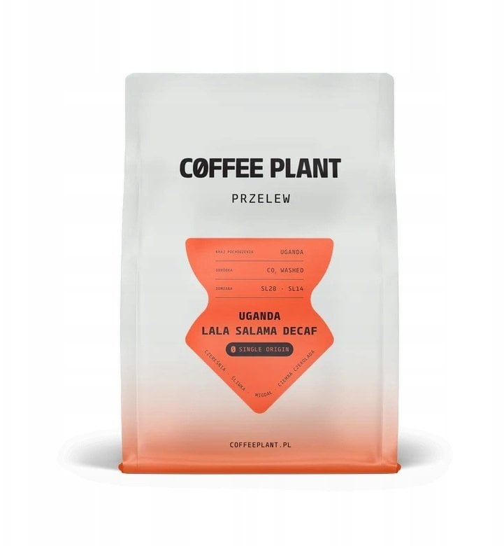 Kawa ziarnista COFFEE PLANT Uganda Lala Salama Decaf 250g - BEZKOFEINOWA