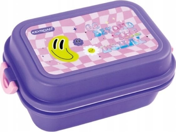 Keyroad Lunch box KEYROAD, plastikowy, z przegródką, Smile