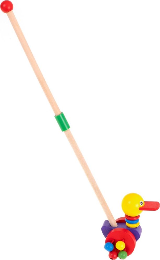 KIK Pchacz na kiju kaczka spacerowa drewniana