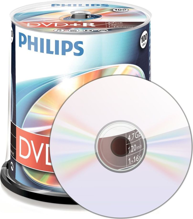Philips DVD+R 4.7 GB 16x 100 sztuk (DR4S6B00F)