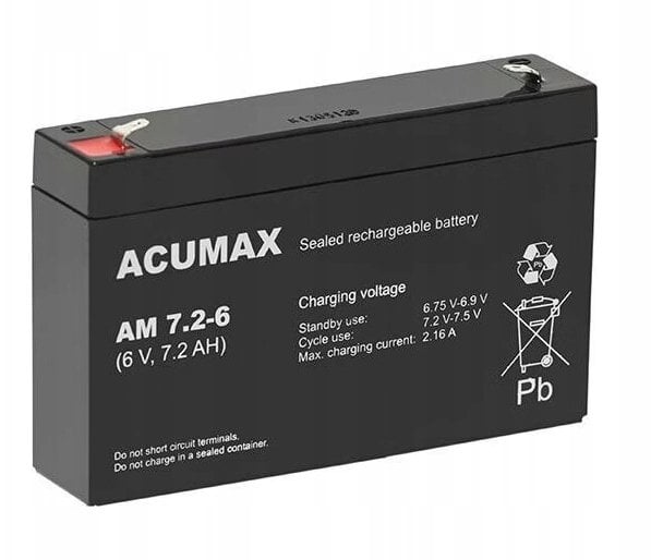 BATTERY 6V 7.2AH/AM7.2-6 ACUMAX EMU
