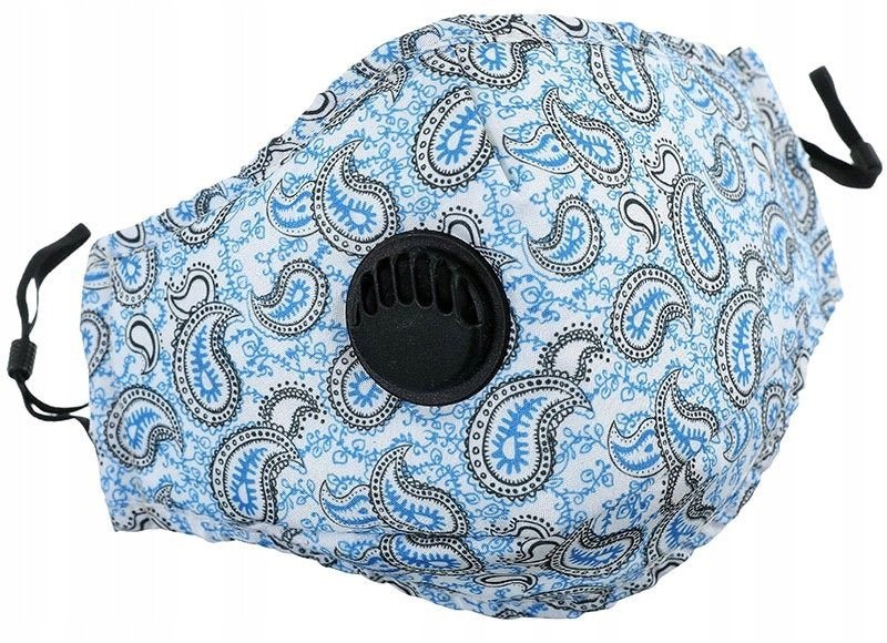 KOMPLET Maska DAMSKA Wielorazowa + 3x FILTR PM 2.5