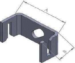 KM GROM Uchwyt do bednarki typu U, Bmax=30 mm