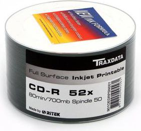 Traxdata CD-R 700 MB 52x 50 sztuk (901CK5VINYLIW)