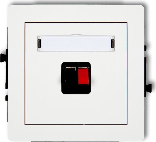 Karlik DECO Gniazdo głośnikowe pojedyncze biały mat 25DGG-1