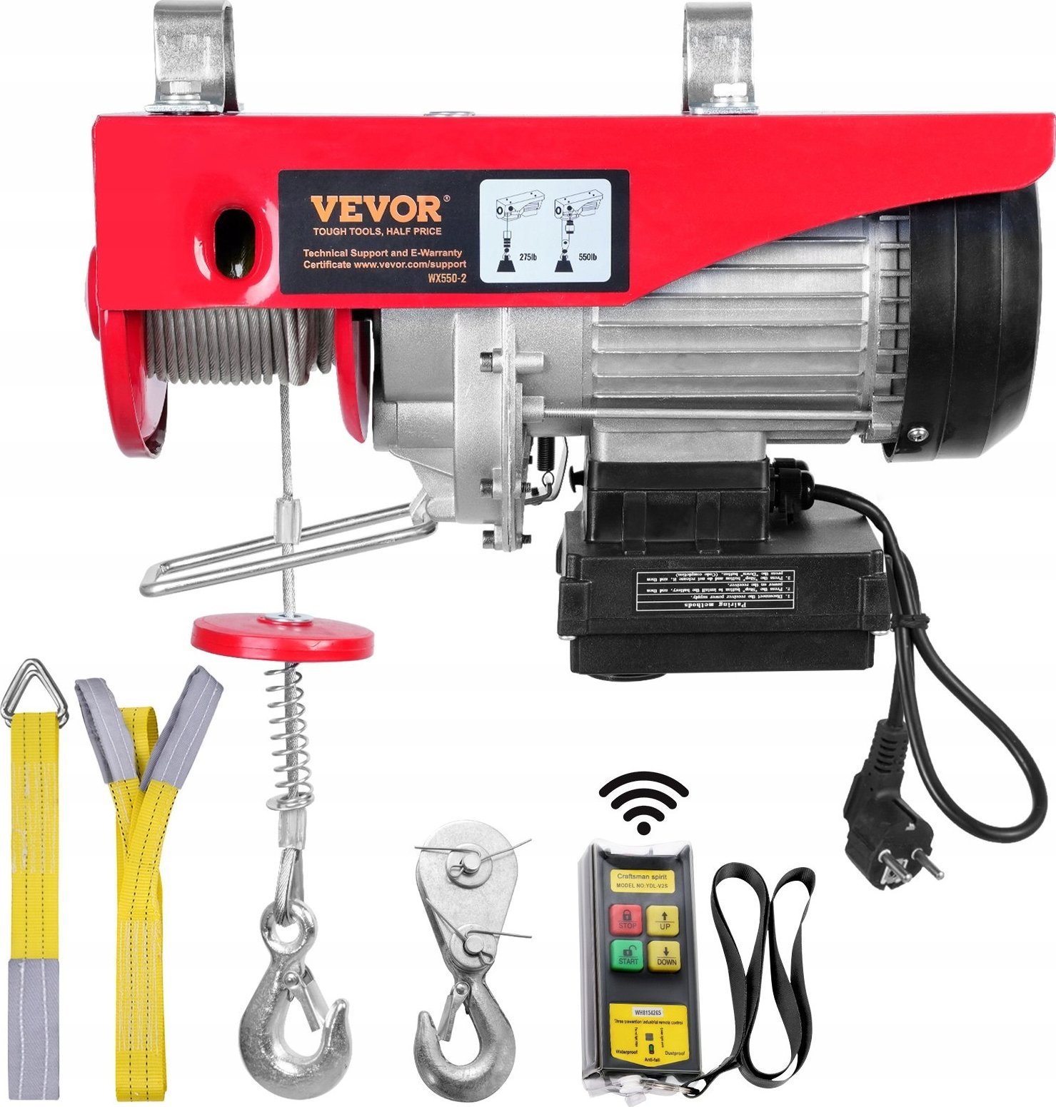 Vevor Elektryczna Wciągarka Sufitowa do Garażu 250 kg