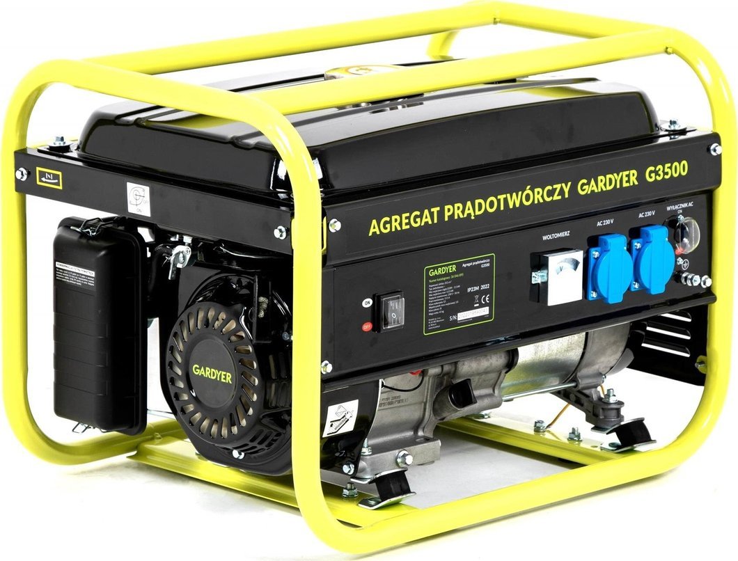 Agregat Gardyer AGREGAT PRĄDOTWÓRCZY GENERATOR PRĄDU JEDNOFAZOWY GARDYER G3500 3.1 kW - OFICJALNY DYSTRYBUTOR - AUTORYZOWANY DEALER GARDYER