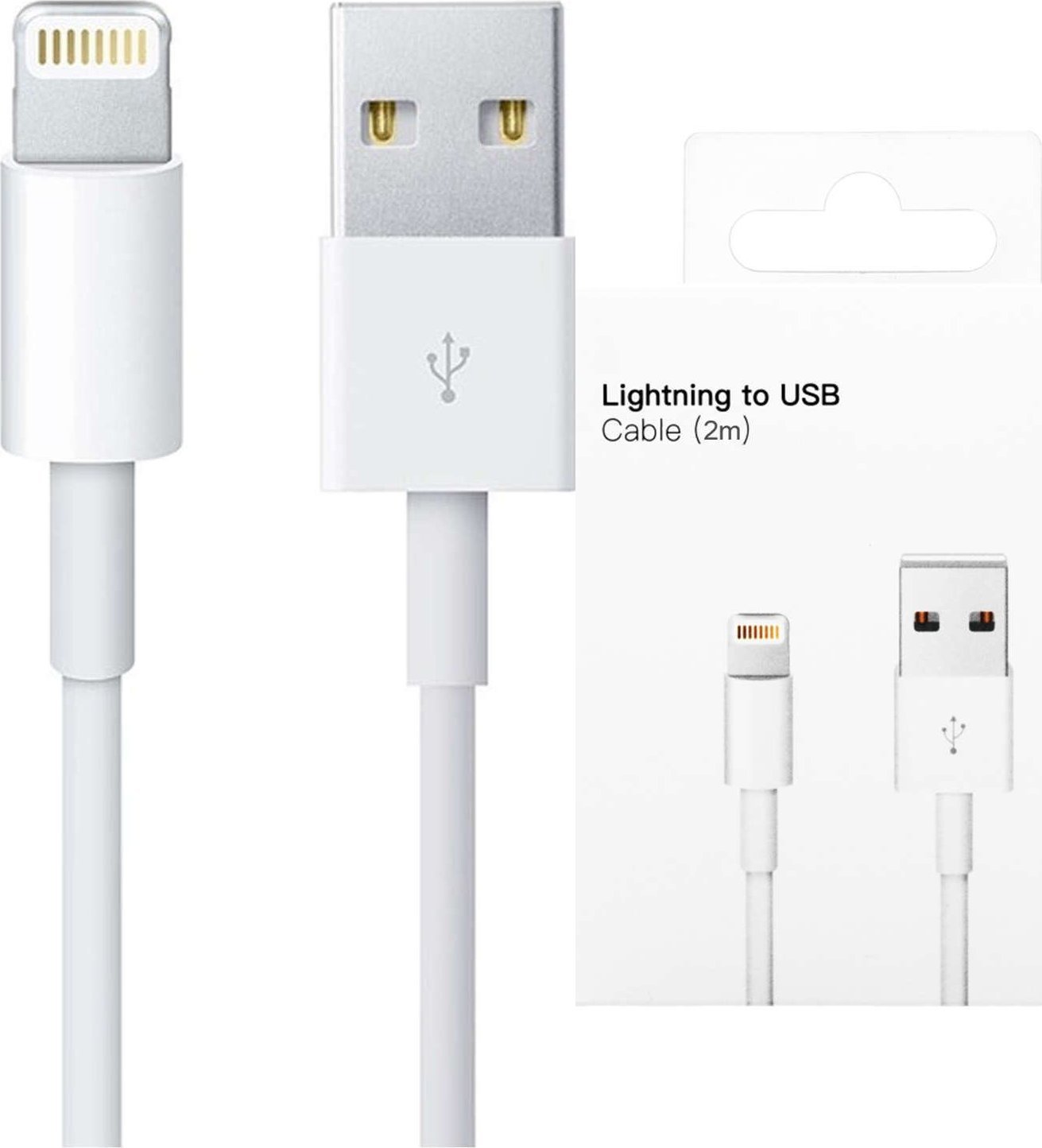 Kabel USB Alogy USB-A - Lightning 2 m Biały