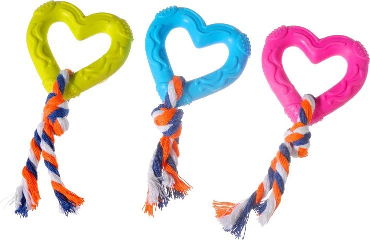 Nobleza Zabawka w kształcie serca TPR z bawełnianym sznurkiem Zabawka w kształcie serca TPR z bawełnianym sznurkiem