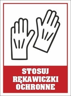 StudioCen Naklejka Stosuj rękawiczki ochronne