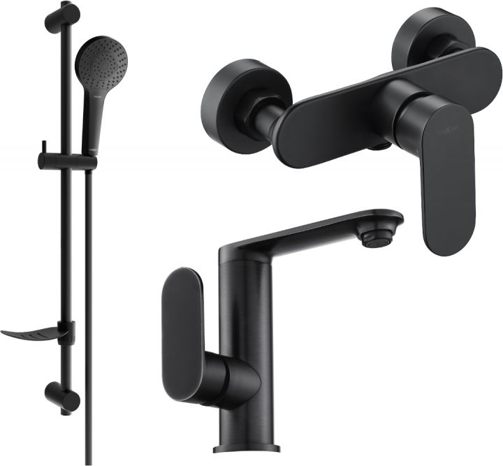 Mexen Mexen Milo DF05 zestaw prysznicowy, czarny - 713054DF05-70