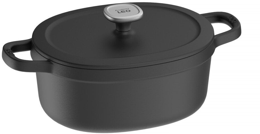 Żeliwny, owalny garnek z pokrywą Graphite 27x22 cm, 4,8 L BergHOFF