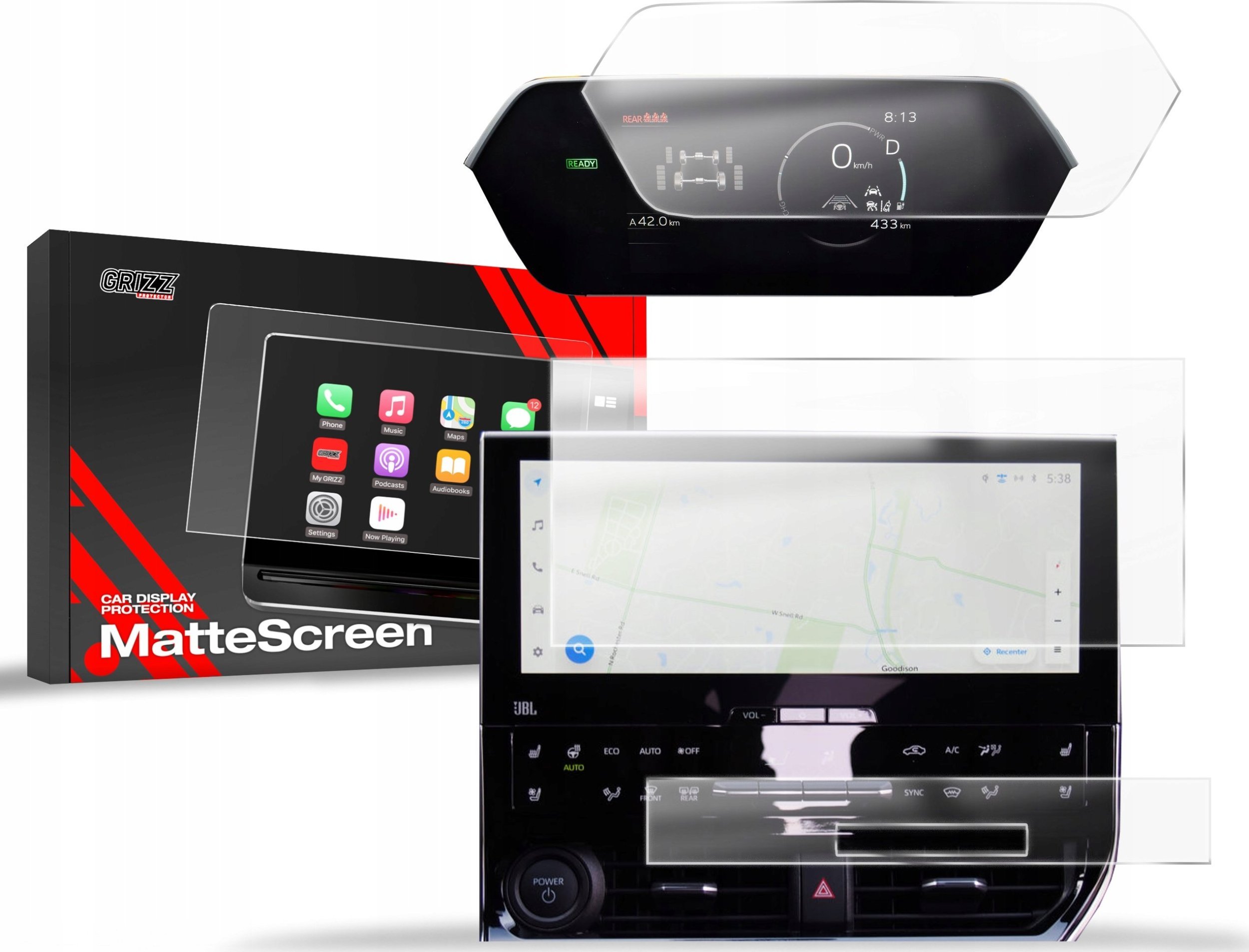 Folia matowa GrizzGlass CarDisplay Protection do Subaru Solterra EV (2022-2025) [3w1]