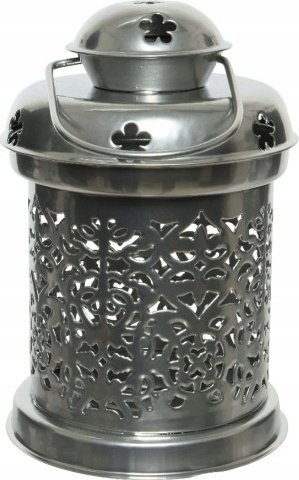 Kaemingk Latarnia świąteczna dekoracyjna srebrna 14,5 cm